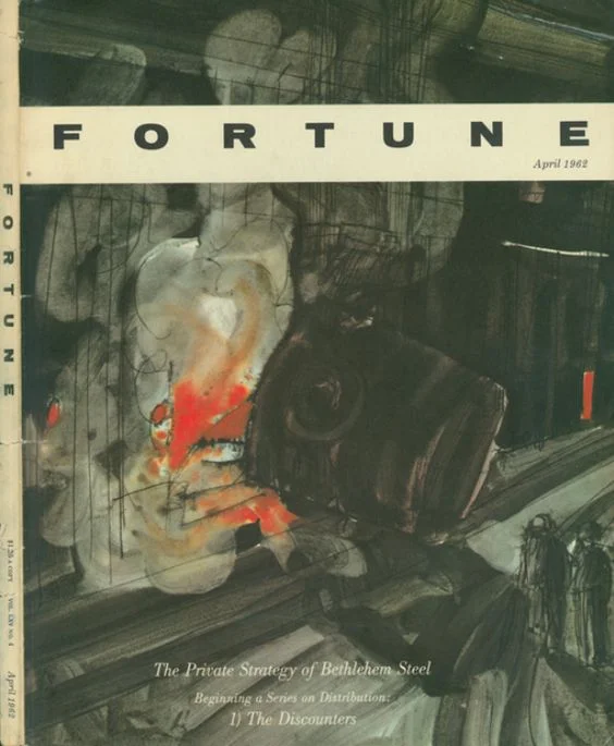 Robert Andrew Parker, The Private Strategy of Bethlehem Steel , cover illustration, Fortune Magazine, April 1962.