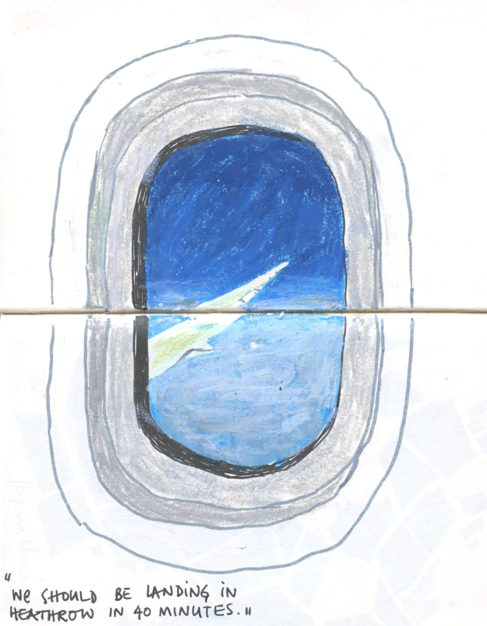 Shreyas R Krishnan, Airplane Window, BWI-LHR, from Transit II, 2015. 