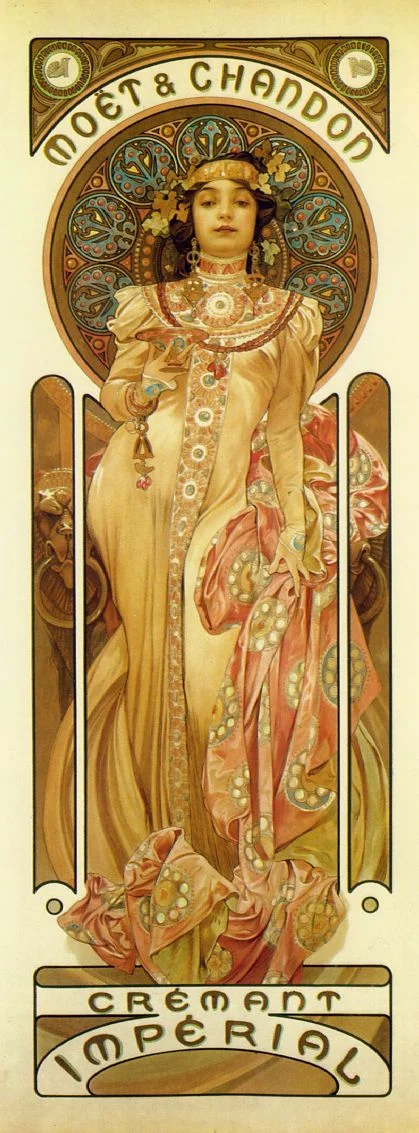 Alphonse Mucha, advertising poster for Moët Chandon, 1899.