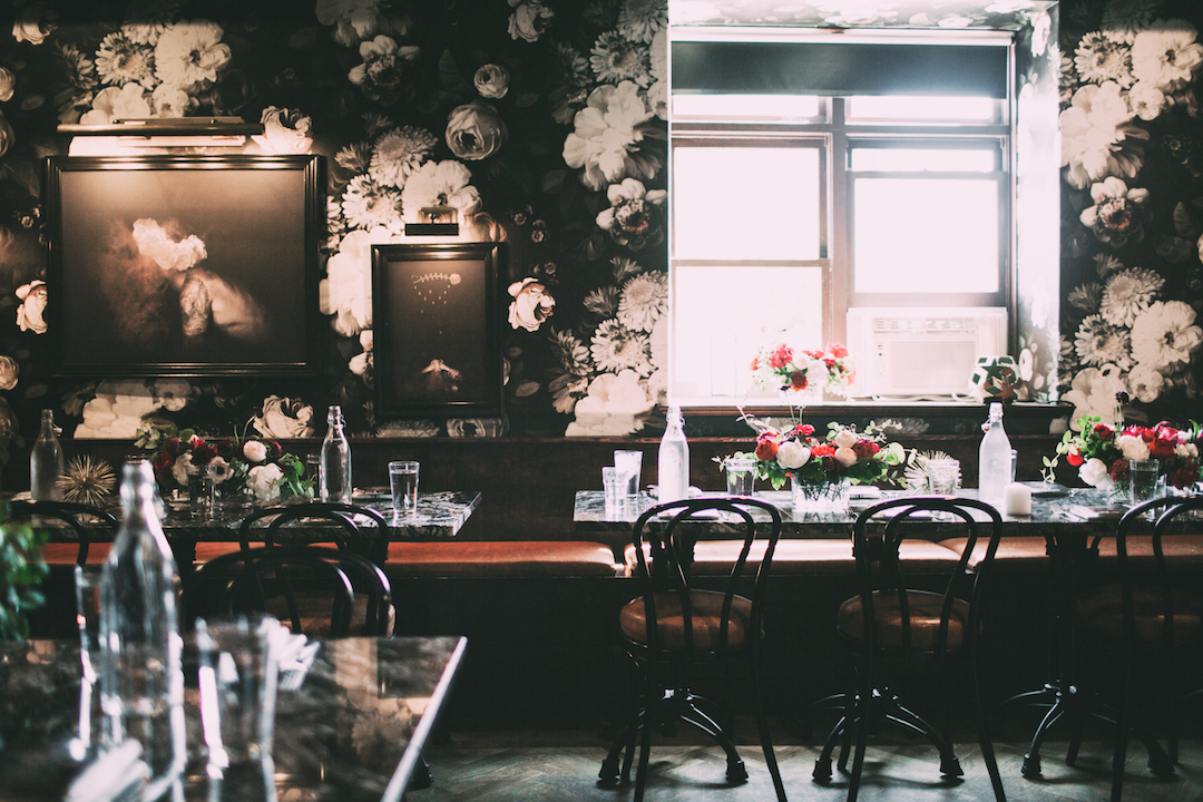 Such gorgeous wallpaper at Finca in Salt Lake City.