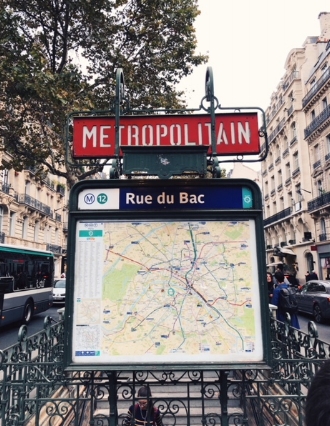 Even the street maps and metro signs are pretty in Paris.