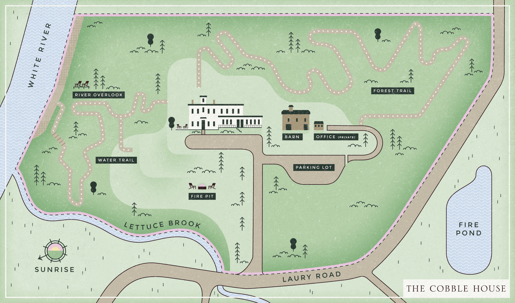  Illustrated map of Secret Bay Dominica by Nate Padavick 