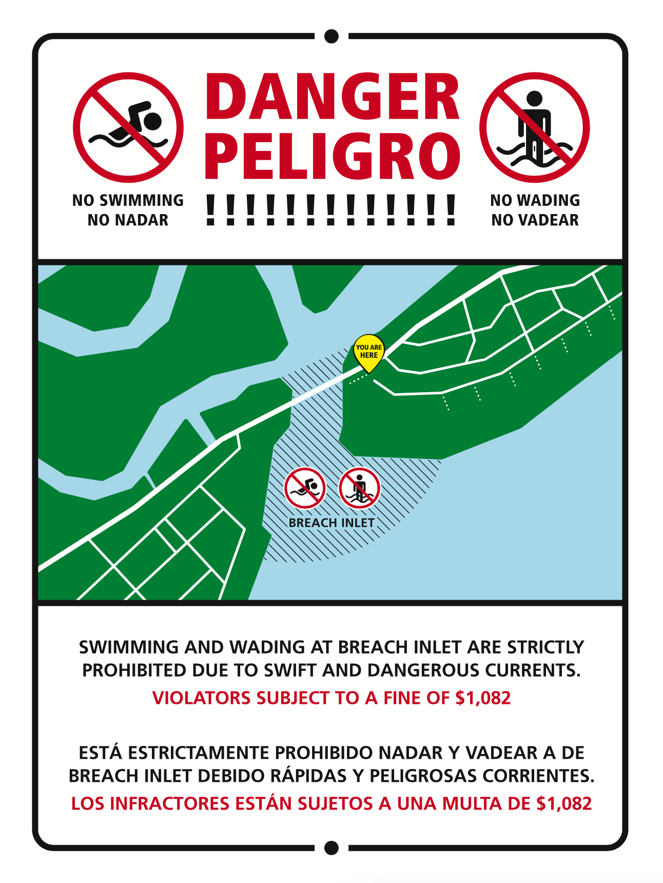  Illustrated map of a riptide zone in north carolina by Nate Padavick 