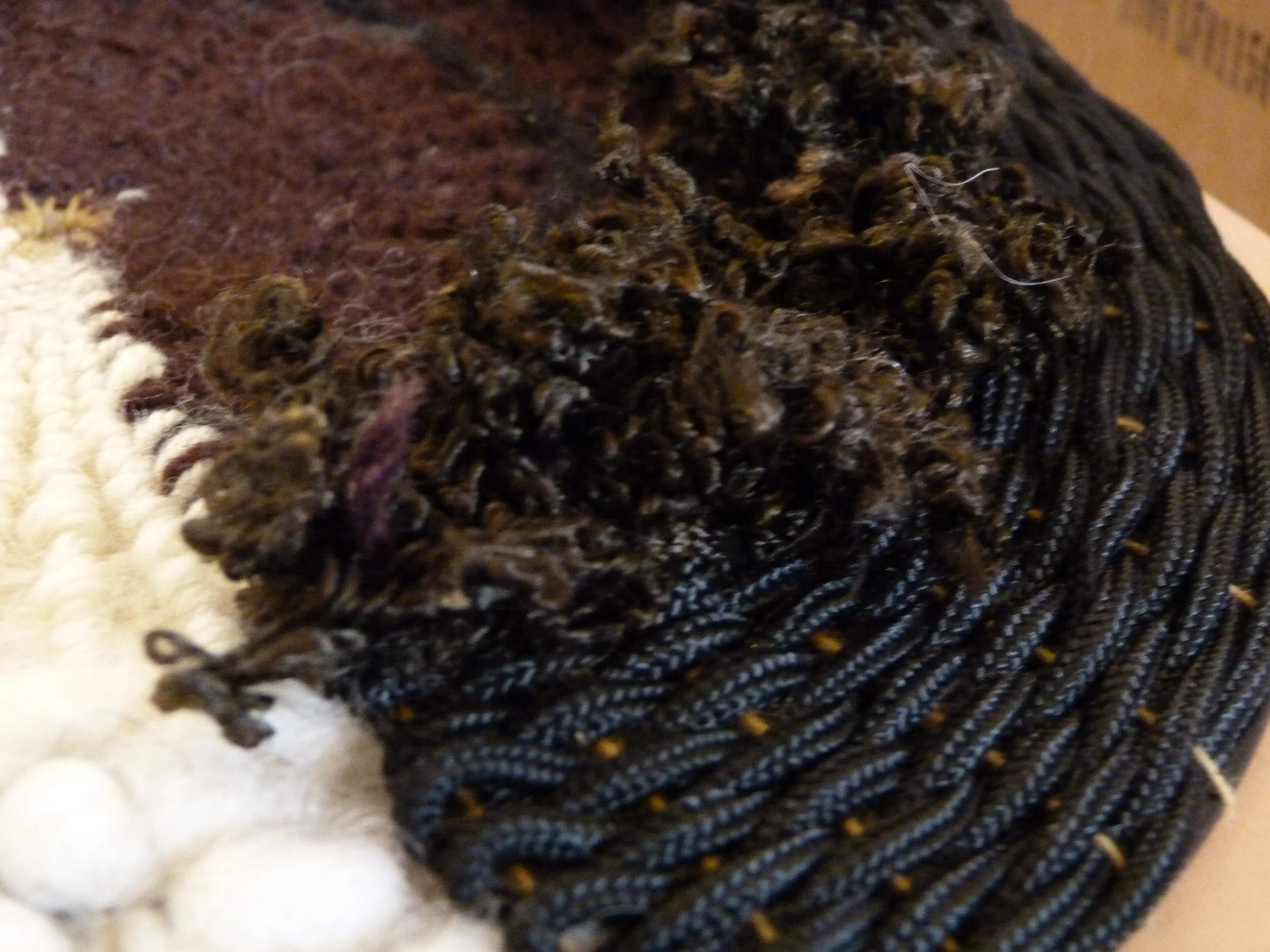 detail of previous weaving