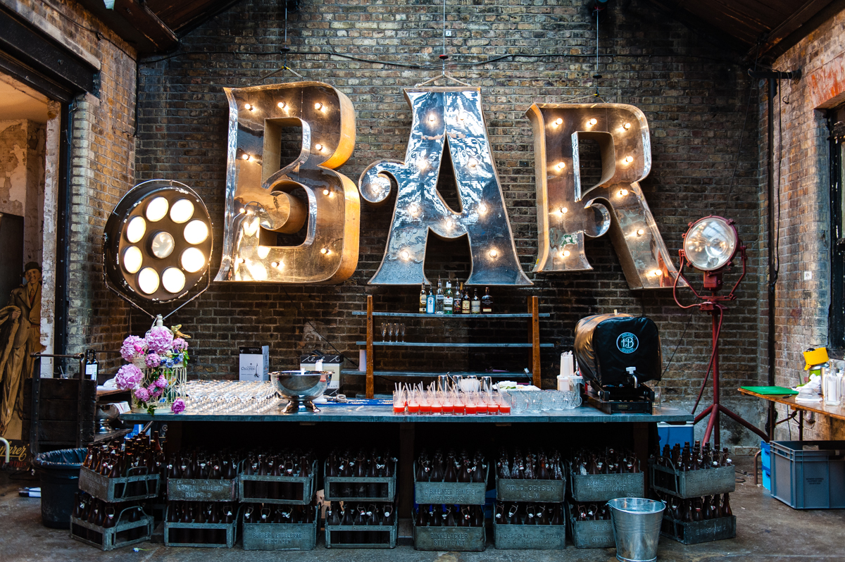 MC Motors, East London Wedding, Warehouse Wedding, Industrial Chic Venue, Dry Hire Venue, Exposed Brickworks, Props, Converted Warehouse Venue, Cool venue, Quirky, Wedding Planner Coordinator