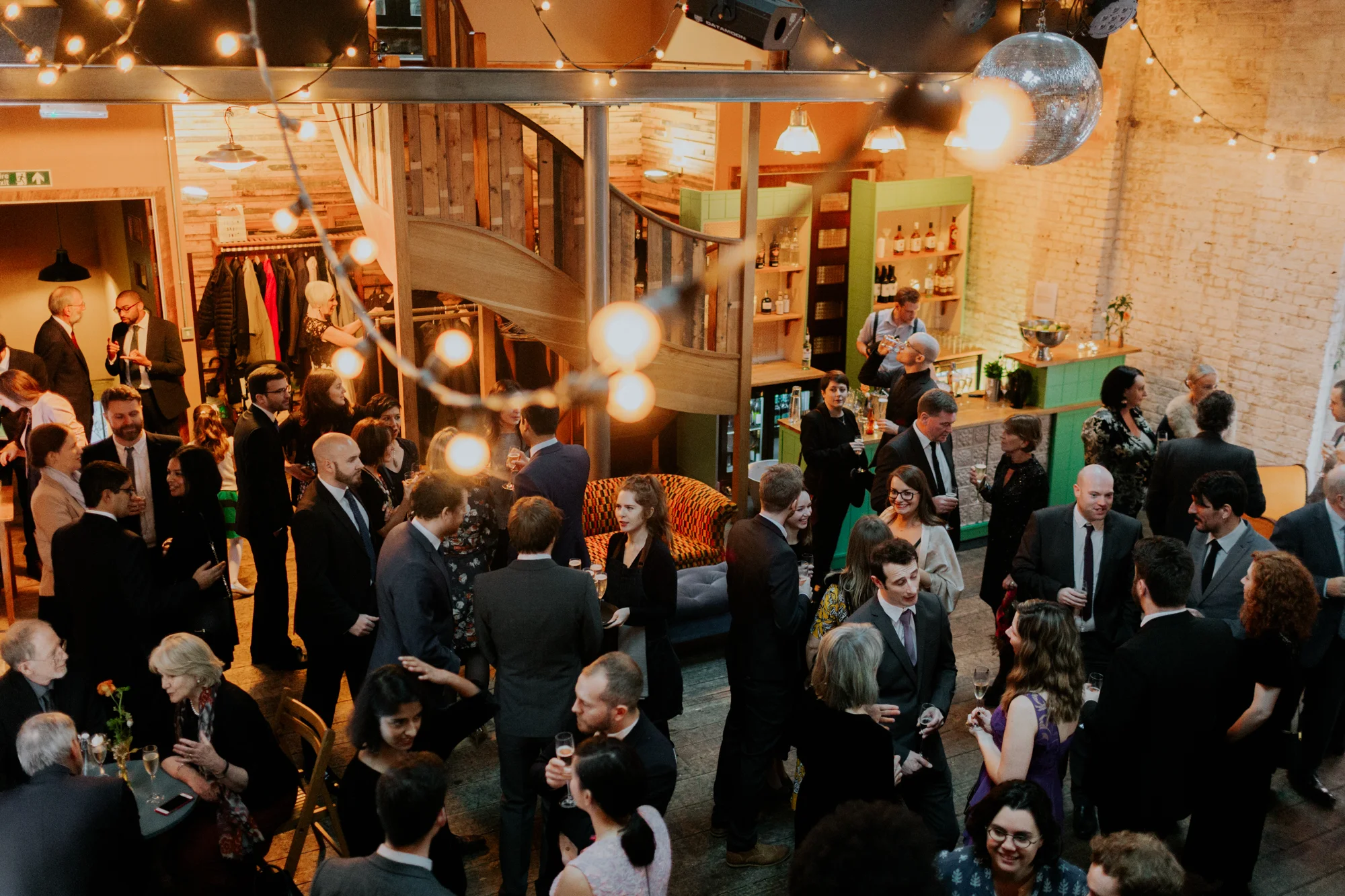 Quirky Venue, Non-traditional wedding planner, London Wedding coordination, Event Bar, Bespoke weddings, Event team, Brixton East 1871 Wedding, Streetfood wedding, informal, Stylish, Worm London