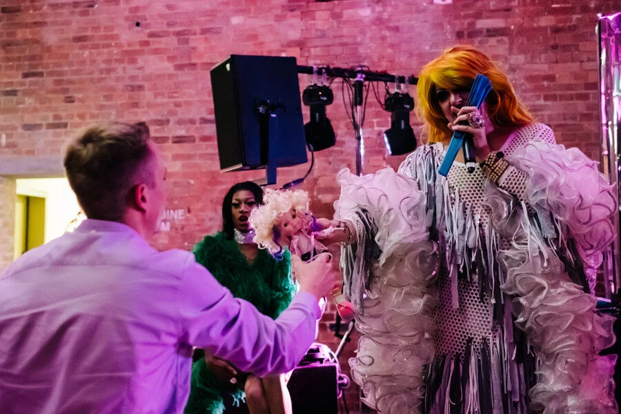 Copy of Warehouse Wedding Venue, Non-traditional London Wedding Planner, Wedding Coordination, Drag Show Wedding, Bespoke, Modern Gay Wedding, Informal, Event Planning, Unconventional, Event Produc...