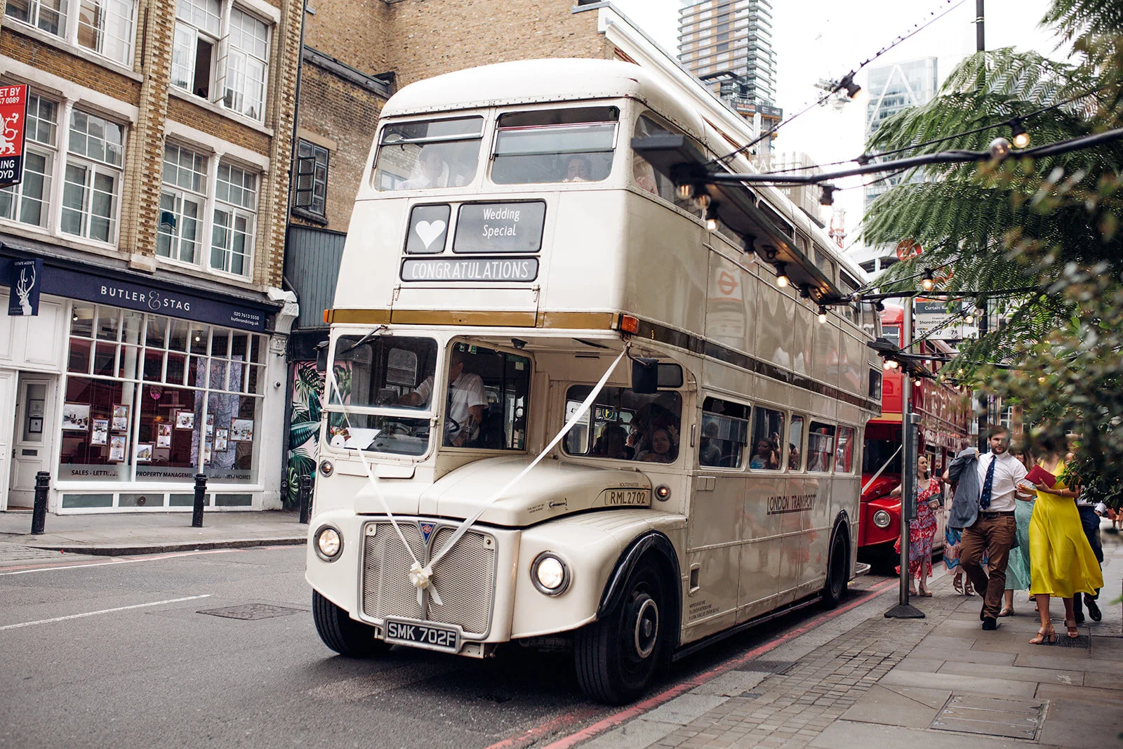 Shoreditch East London -Retro London Buses - Wedding Transport - Wedding Planner Dita Rosted Events