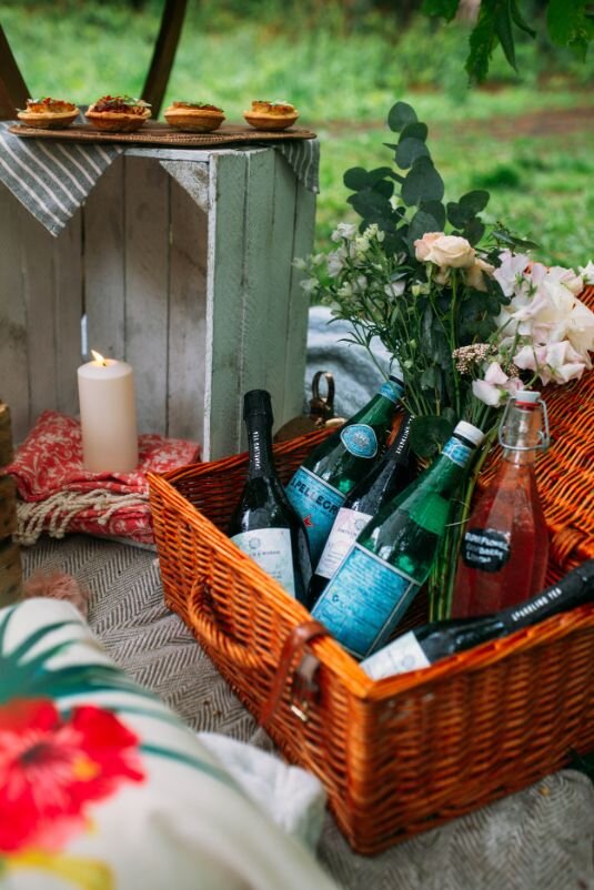 Dita Rosted Events - Wedding Picnic - London - - Rustic Boho Style - Afternoon Tea Hamper - Tropical Cushion - Pillar Candle - White Apple crate - Picnic Food - JessicaJillPhoto-12.jpg