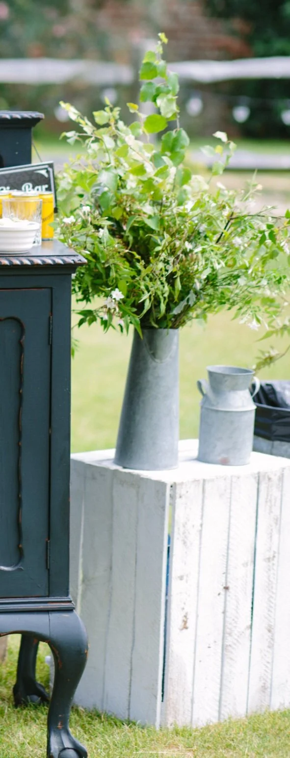 Galvanised Jug Rustic Wedding Events Hire Prop Dita Rosted Events