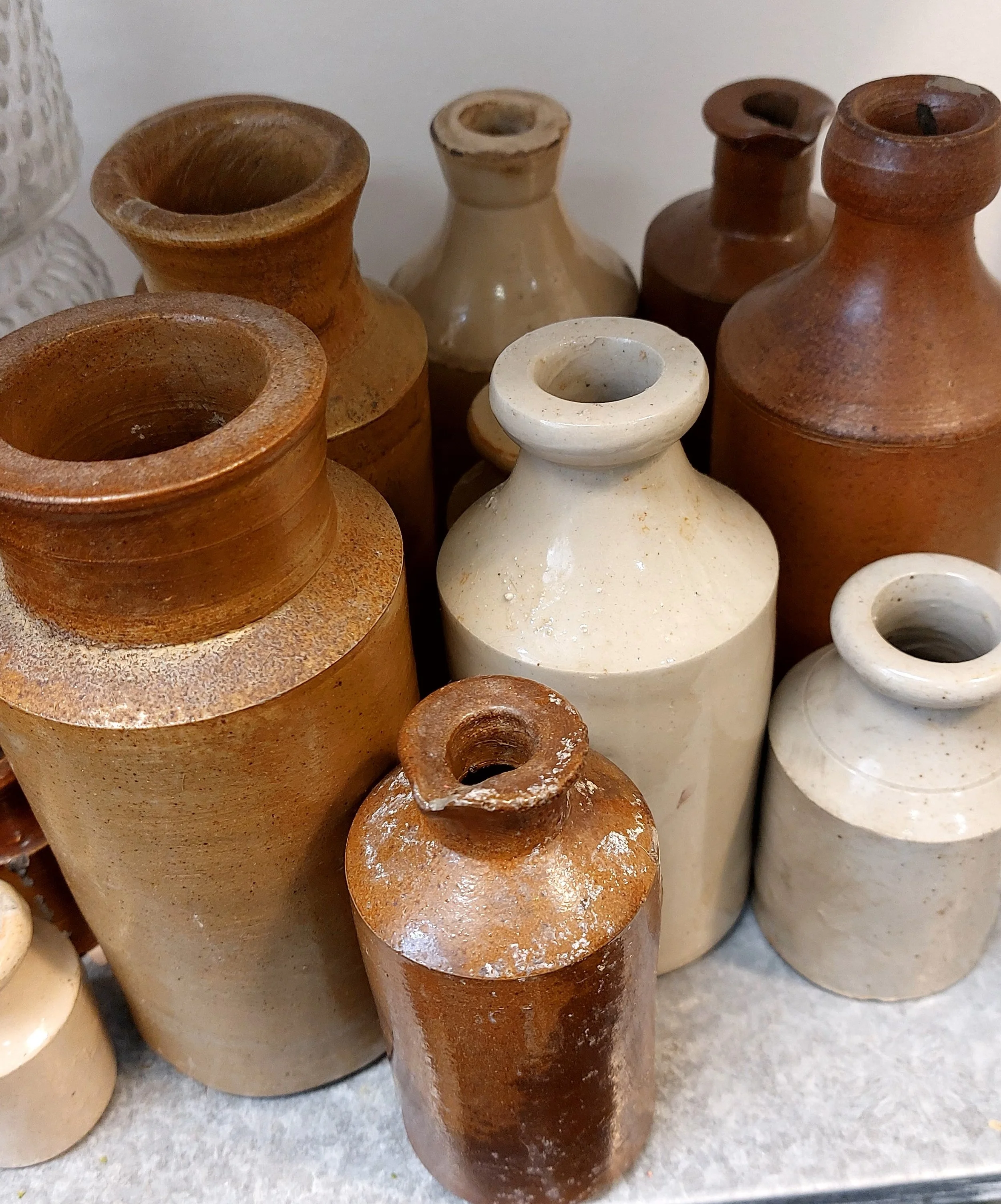 Stoneware Clay Bottles Mix of Sizes Colour - Vases - Dita Rosted Events London Decor Styling Prop Box.jpg