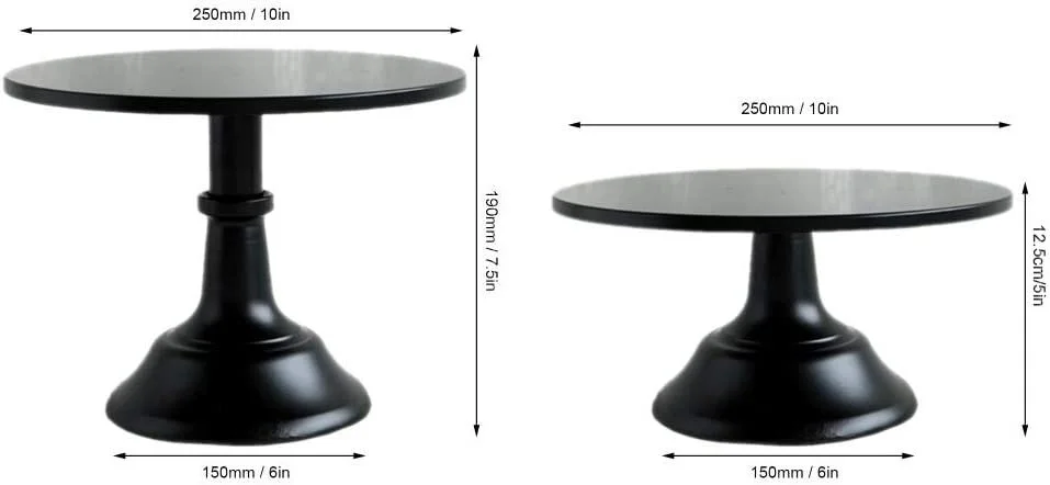 Black Adjustable Cake Stand 10 Inch with dims.jpg