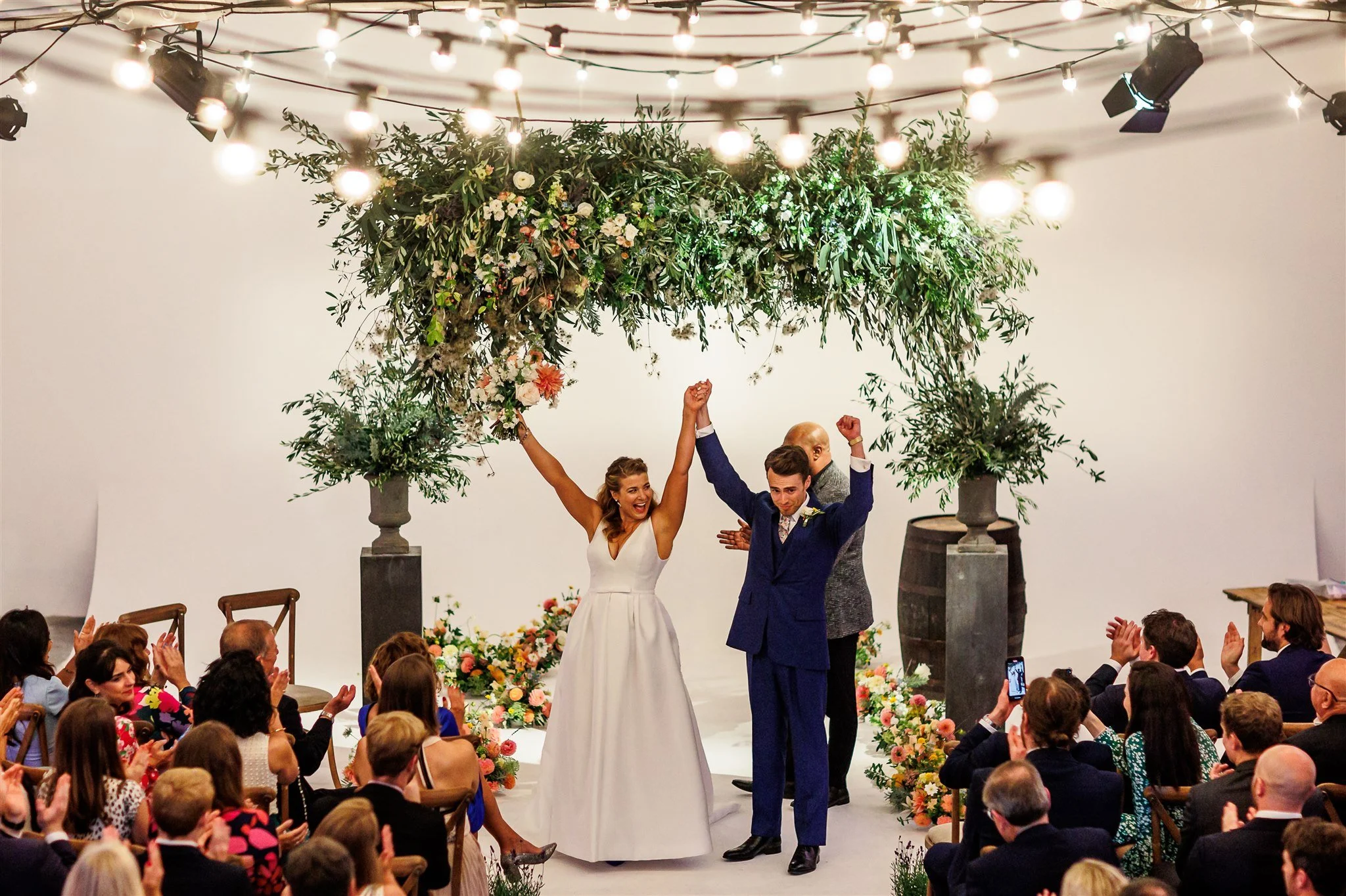 Just Married at Shoreditch Studios East London Dry Hire Venue 