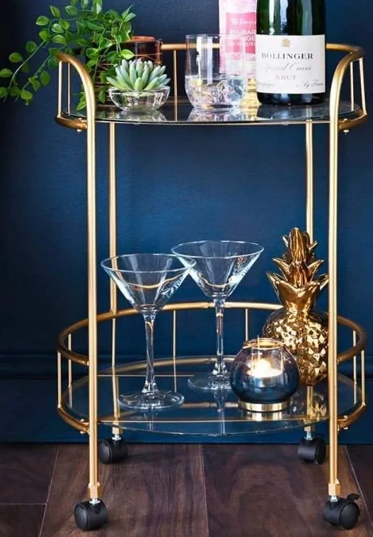 Glass Shelve Gold Drinks Trolley.JPG