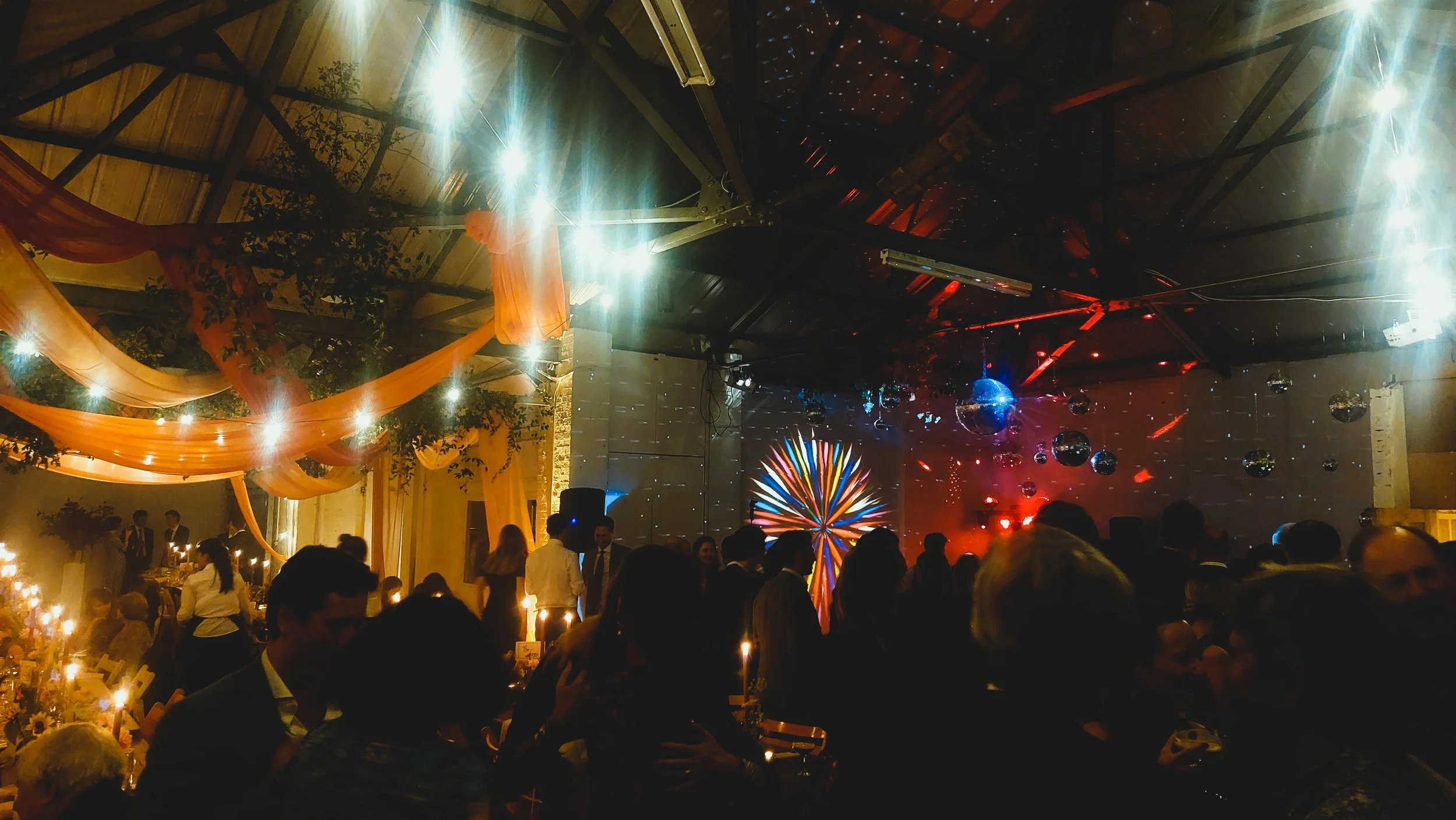 Wedding party in full swing at MKII in East London. Production, Bar and Event Management by Dita Rosted Events