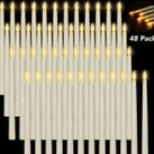 48 Battery Ivory Candles - Orange flame .jpg