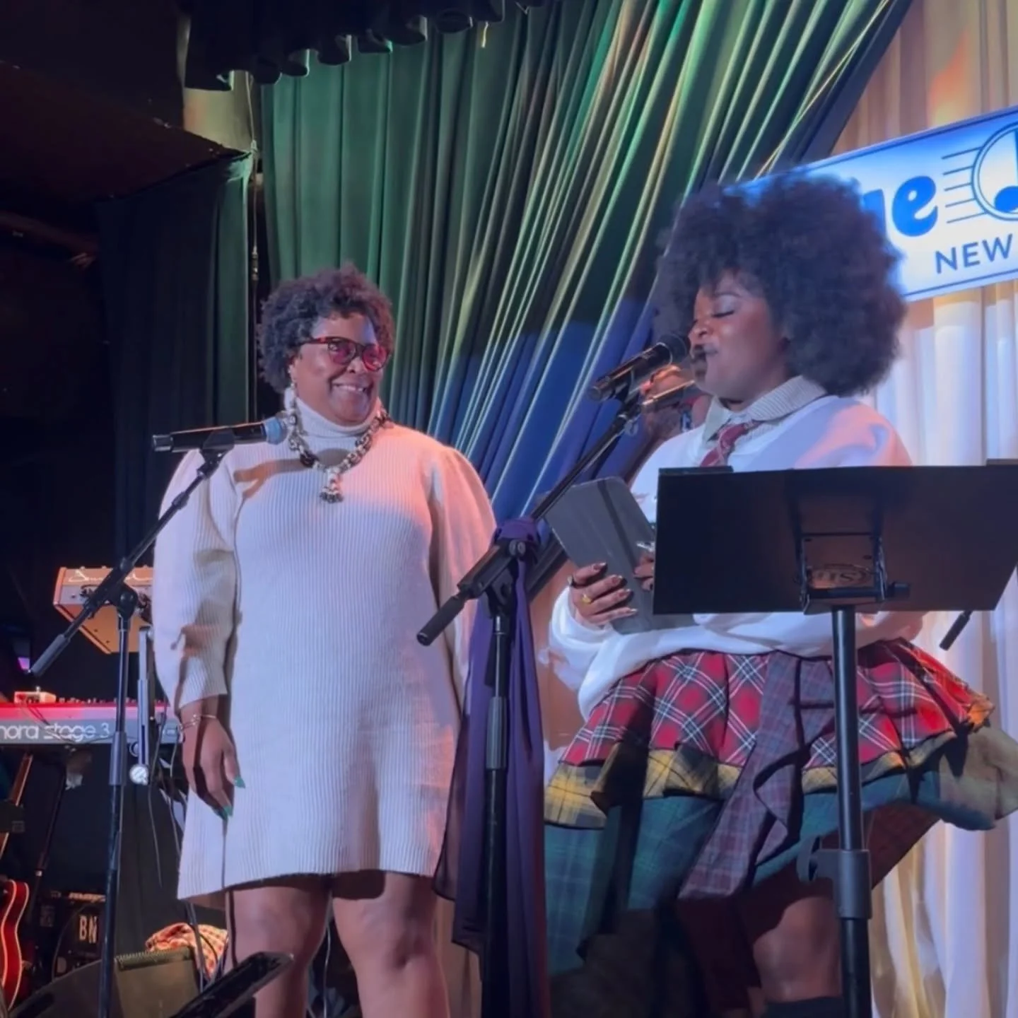 When I tell you a time was HAD!!!! I have officially performed on the @bluenotenyc stage with @thinktank20 and @tankandthebangas!!! 👀😍🫢🥹 Not really but it was an incredible and unexpected joy to see them up close and rock out in my seat before sh