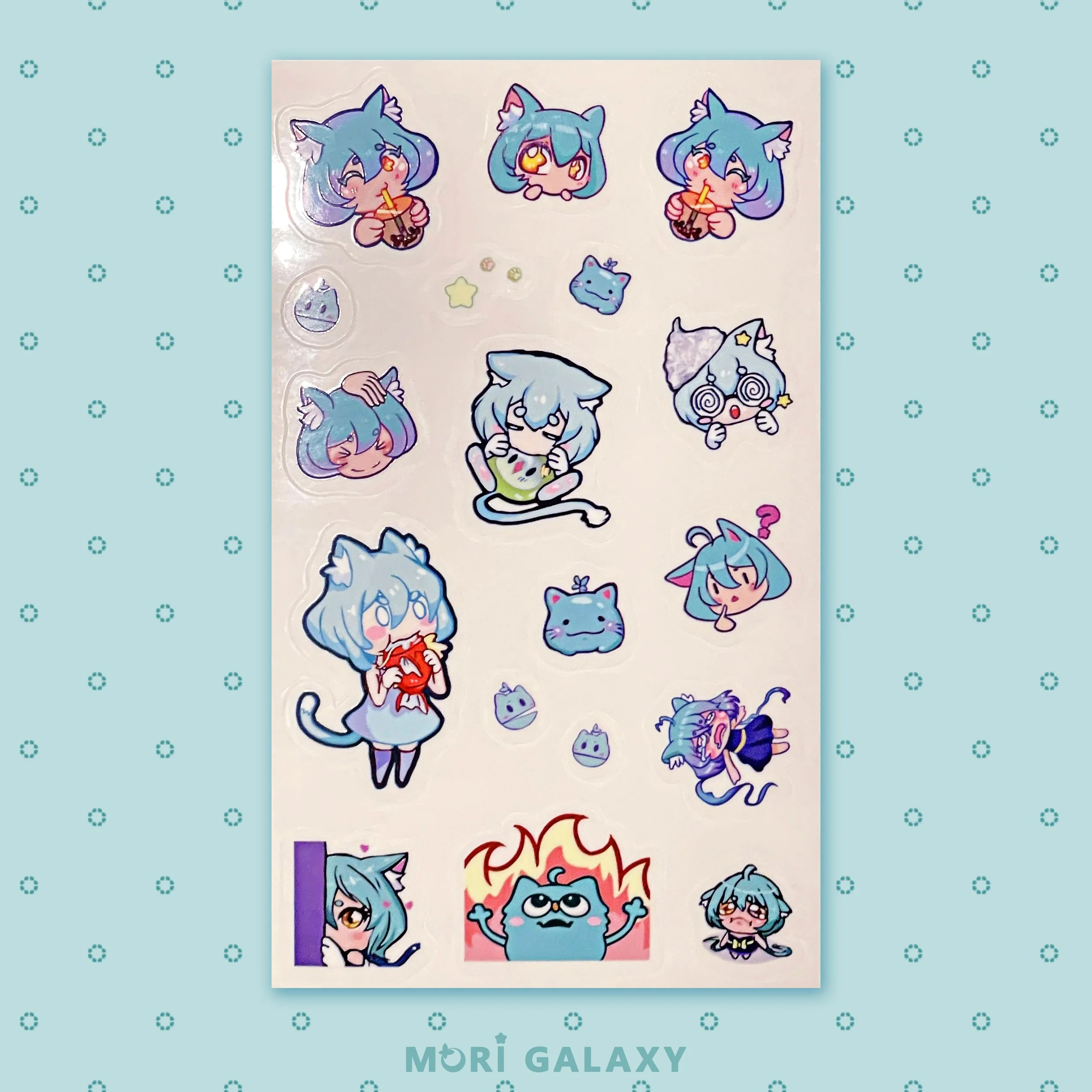 Mori Emojis-Mori Galaxy Sticker Sheet