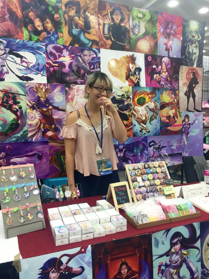Stupidly happy that my cousin came to visit. <3 And you guys get to see my crazy art set up