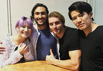 The honor of being surrounded by favorite voice actors and good looking men. *sweats* The honor was all mine. <3 Jonny Cruz (Lucio, Overwatch), Christian Howard (Ken Masters), and Gaku Space (Genji, Overwatch)