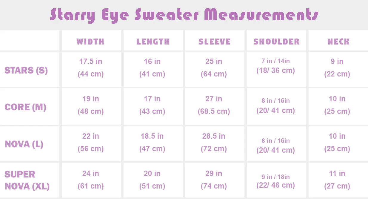 Measured with apparel laid Flat.