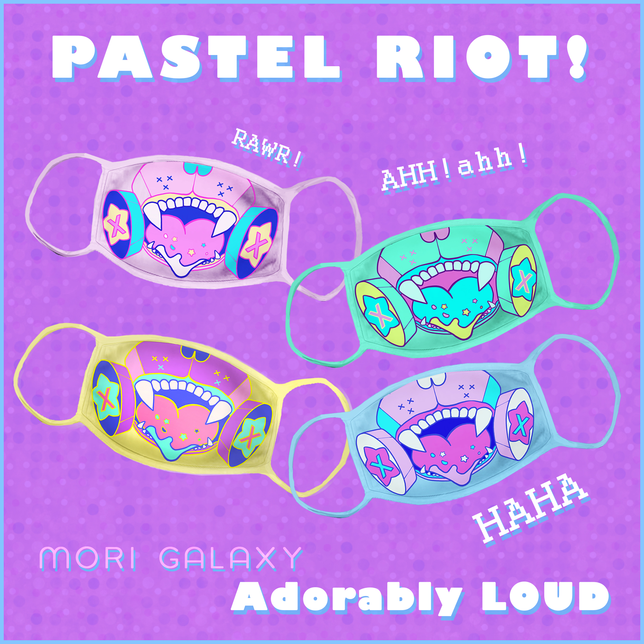 Pastel Riot! Masks