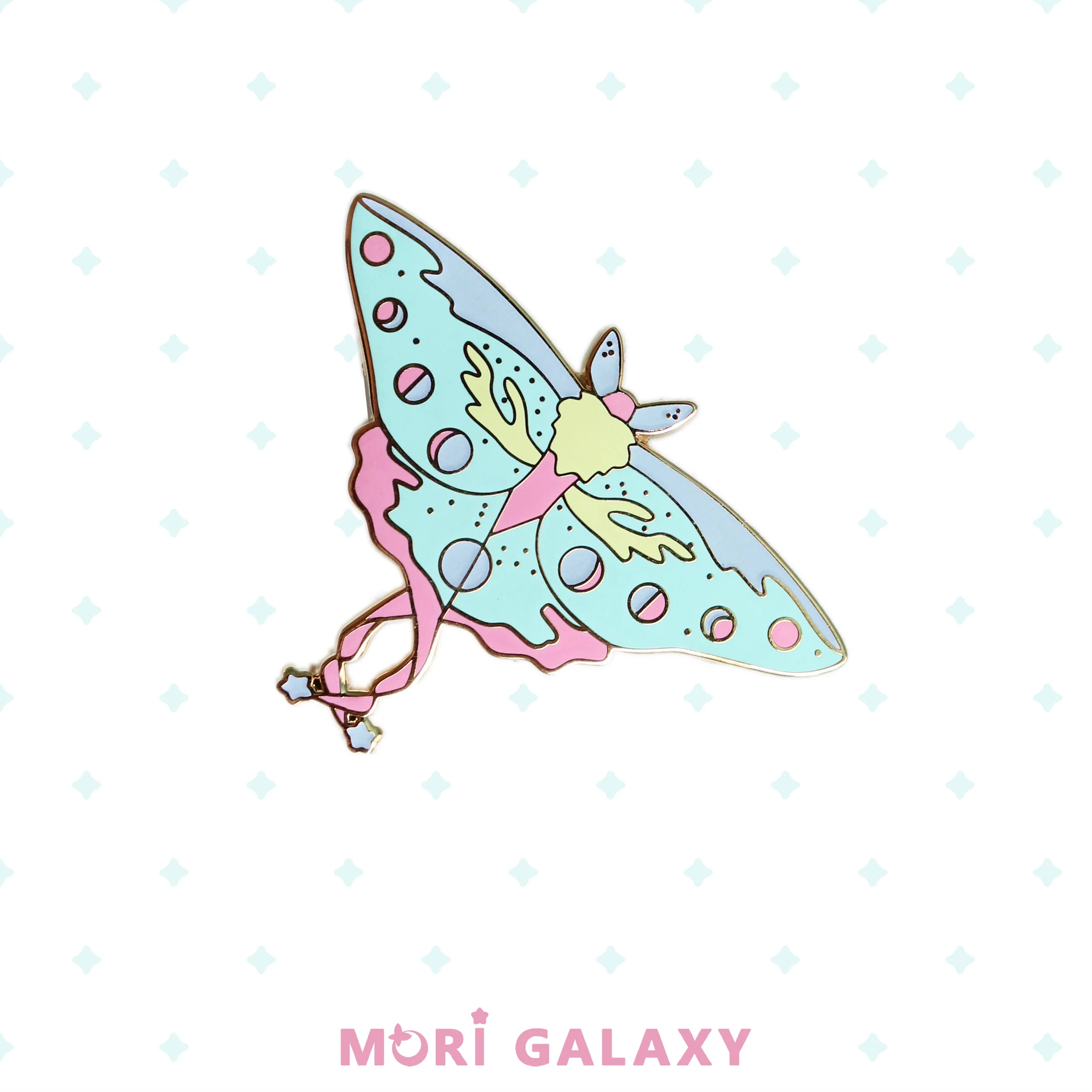 [GITD] Lunar Moth Pin