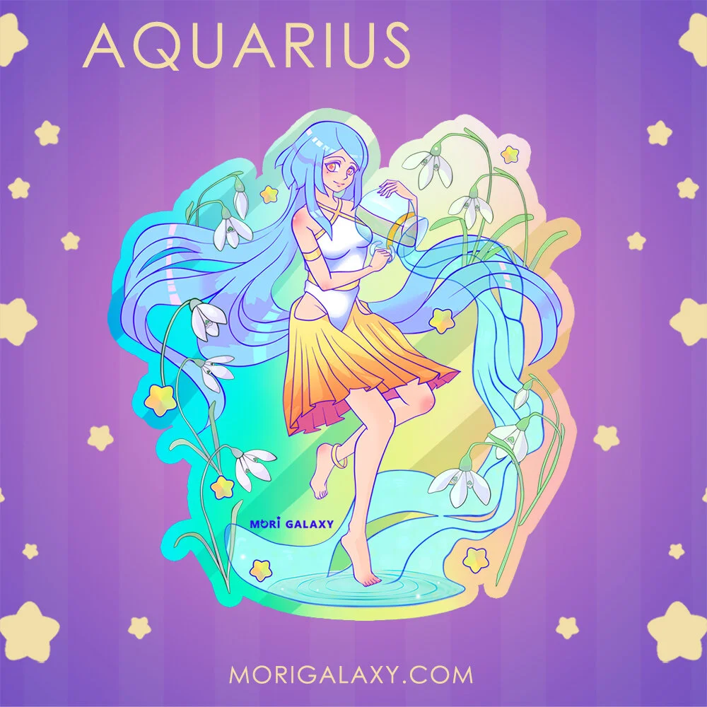 Zodiac: Aquarius  4x4 Sticker