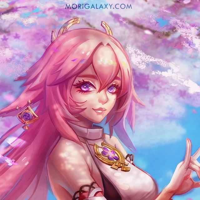 Sakura Yae Miko Genshin Impact Print