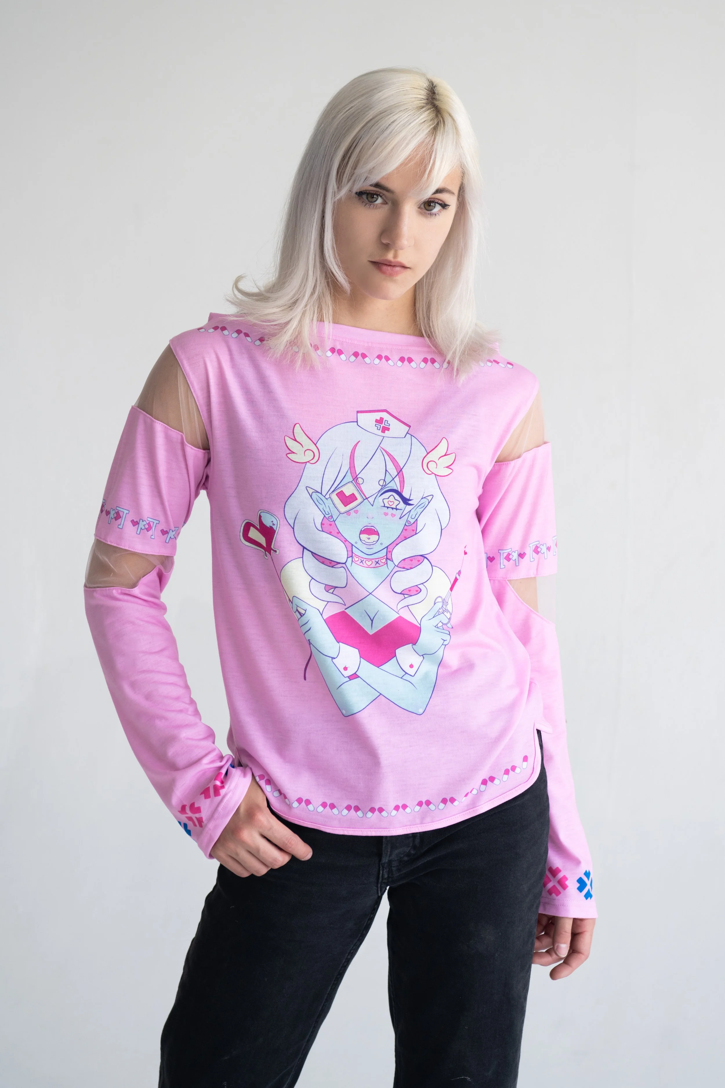 [Pink] Hellena Long Sleeve Shirt