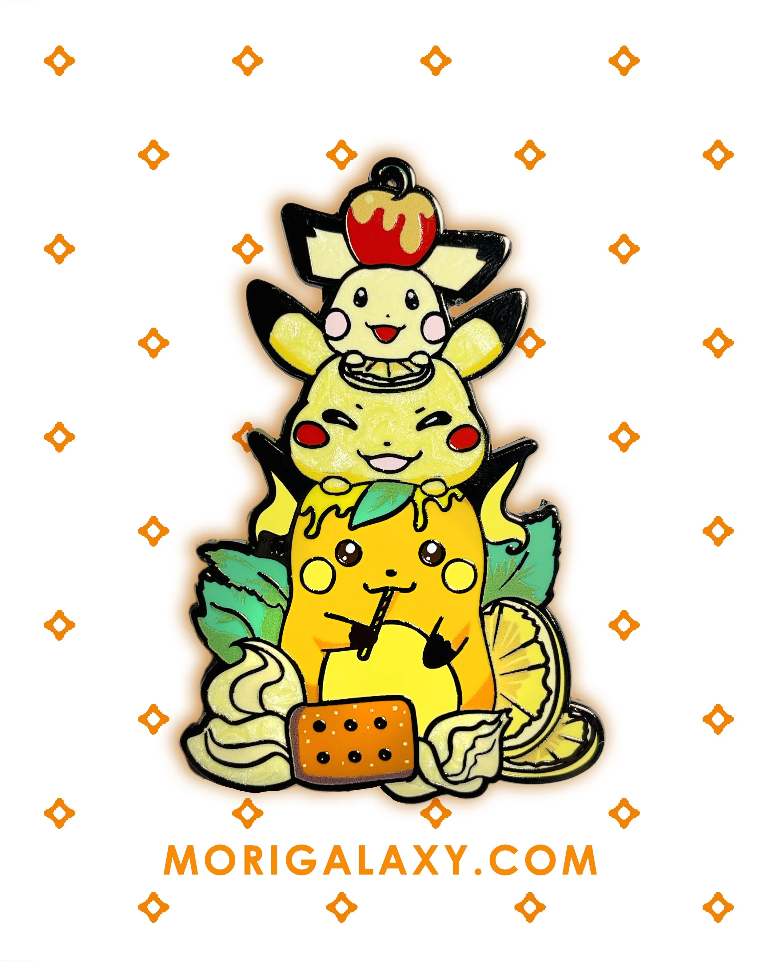 Dessert PKMN Enamel Pins: Zesty Zappy Cookie!