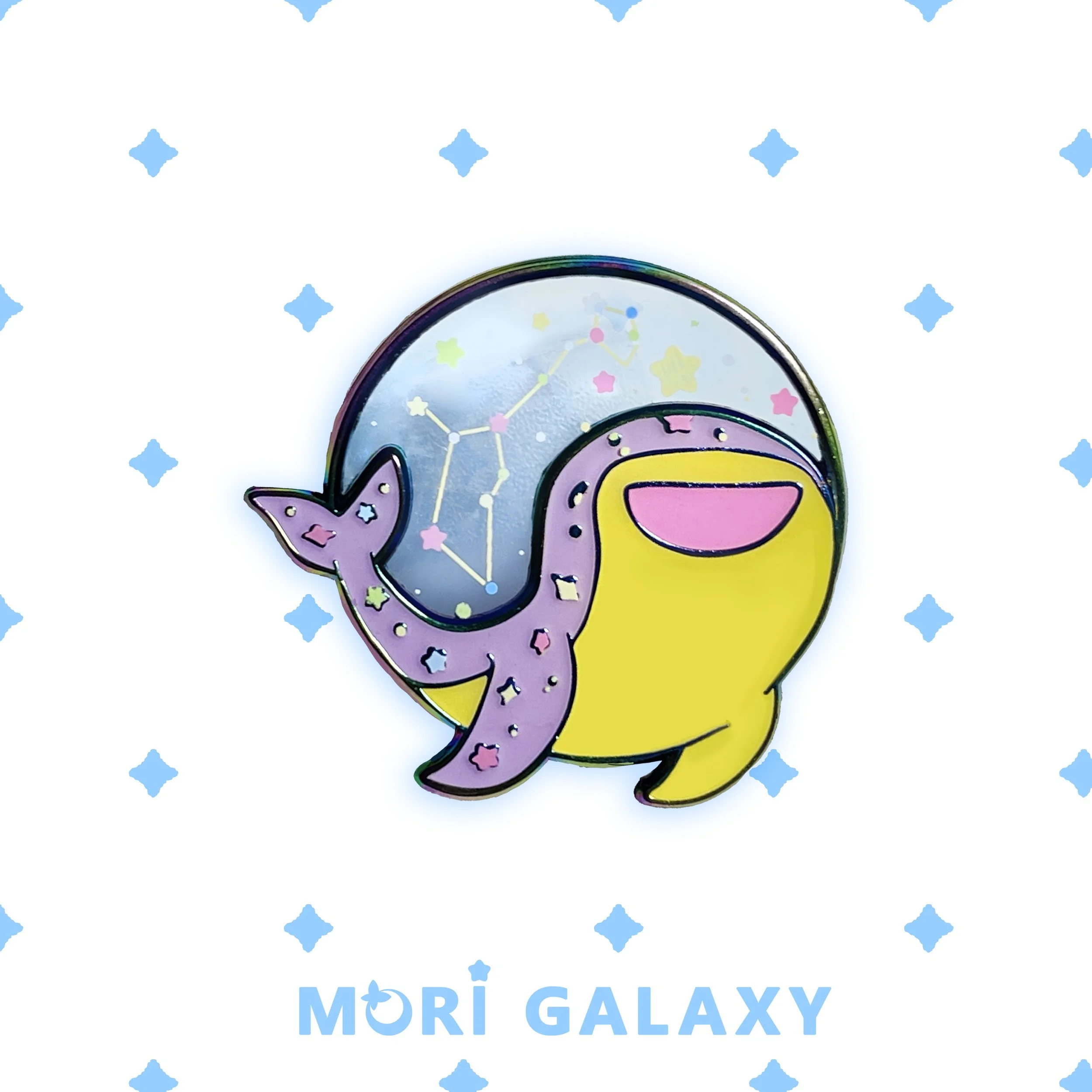 Galaxsea: Cetus Purple Whale Pin [GITD]