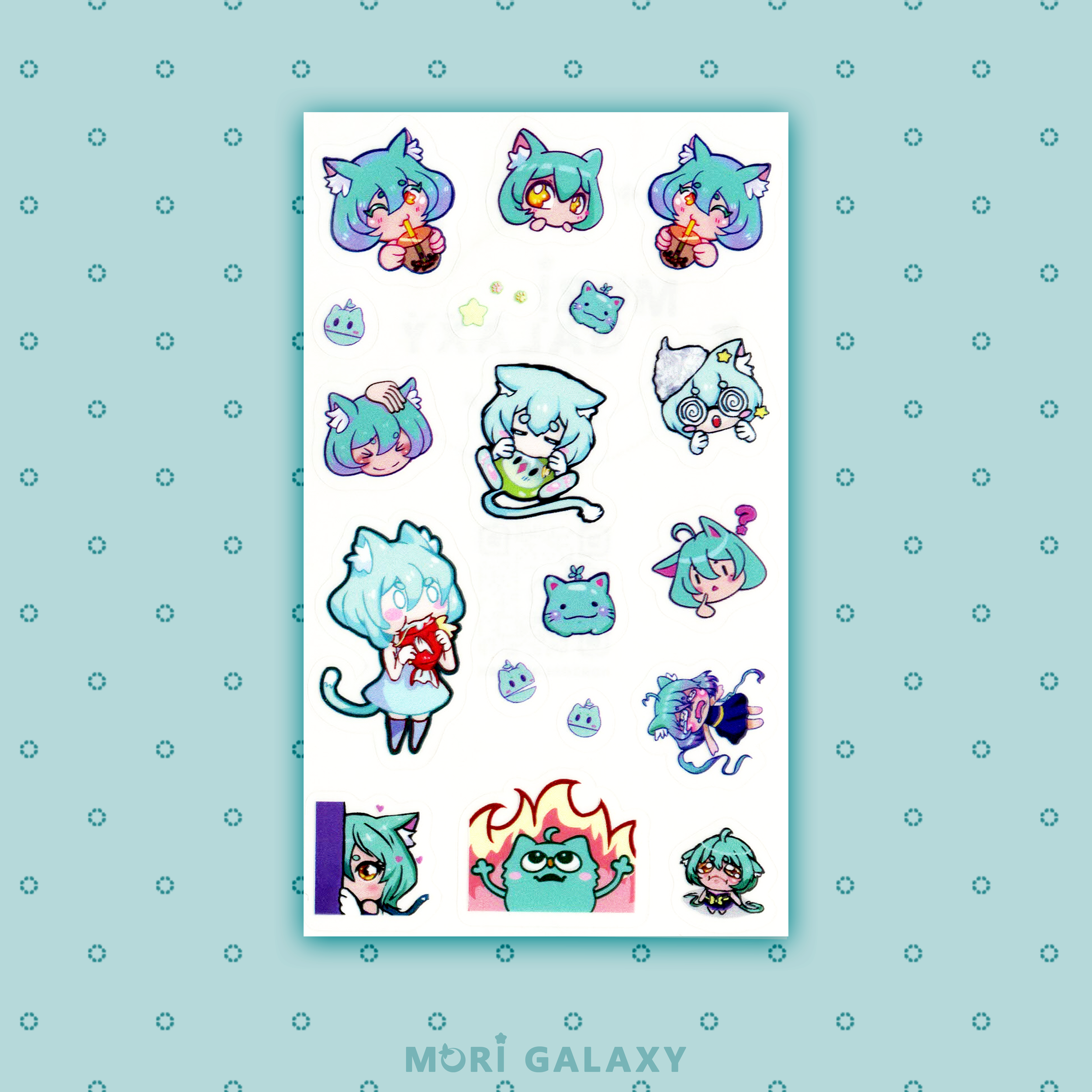 Mori Emojis-Mori Galaxy Sticker Sheet