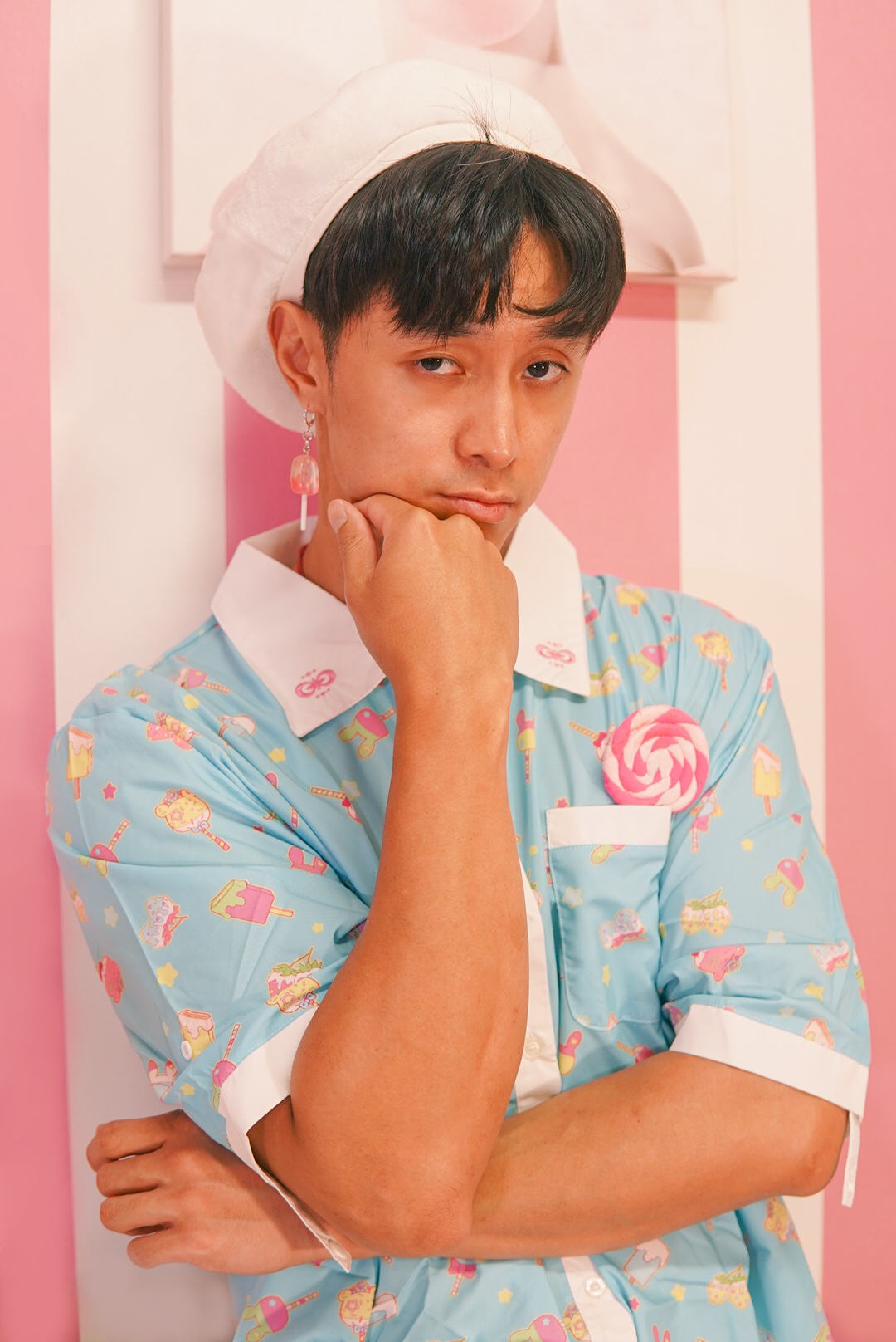 Starry-Loli-Pop Blue Button ups