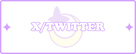 Purple background with white text that says 'X/TWITTER' and a yellow crescent moon in the center.