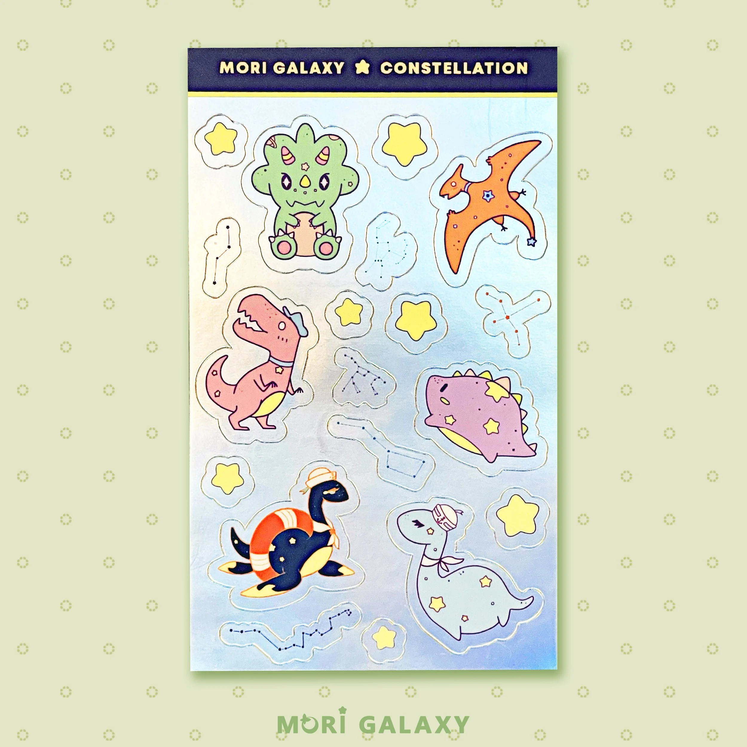 Constellation Dinosaurs- Mori Galaxy Sticker Sheet