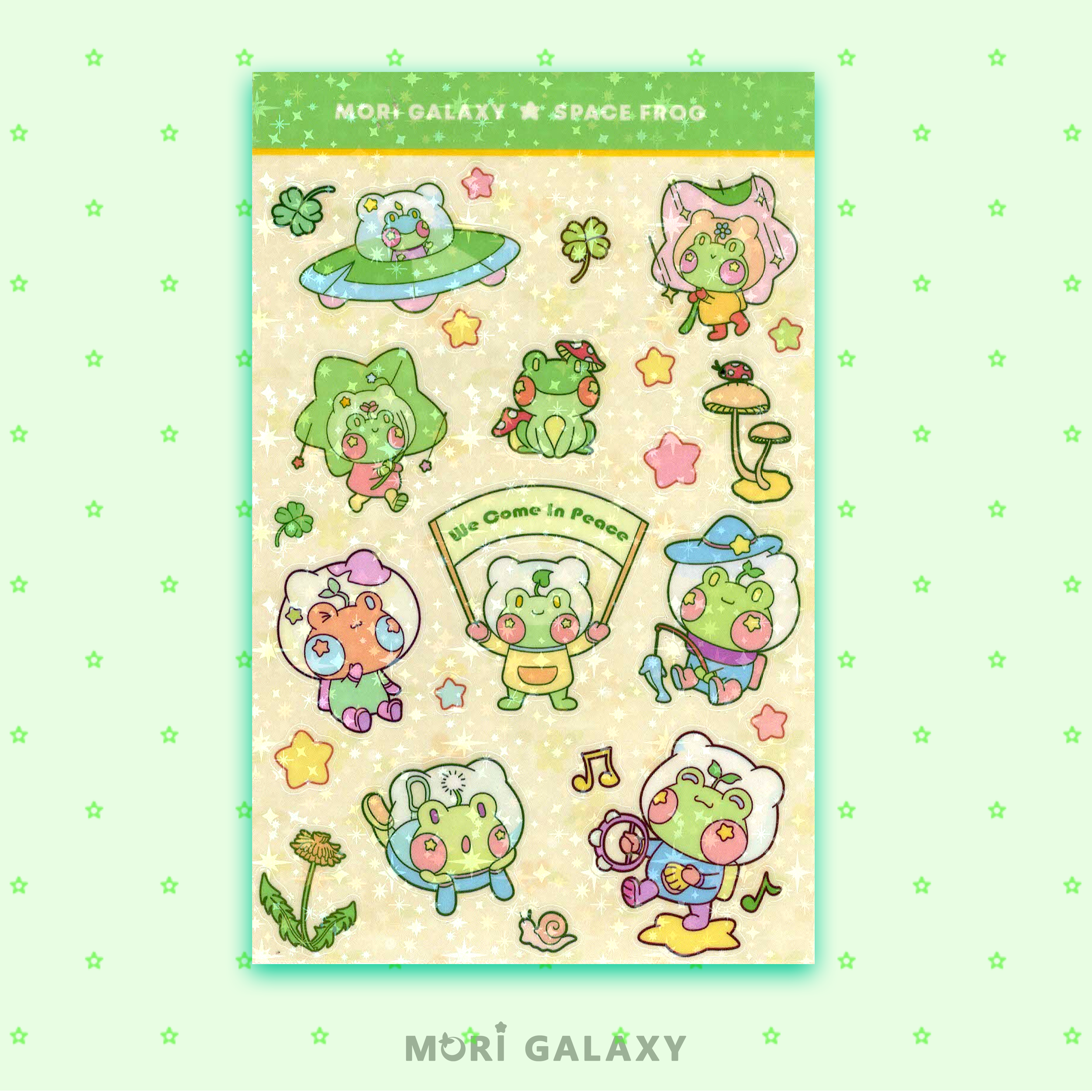 Mori Galaxy Sticker sheet Space frog.png