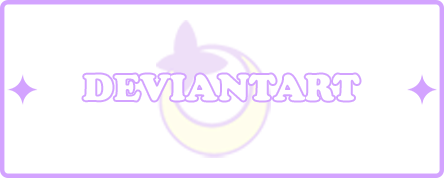 DeviantArt logo with a crescent moon and starry background