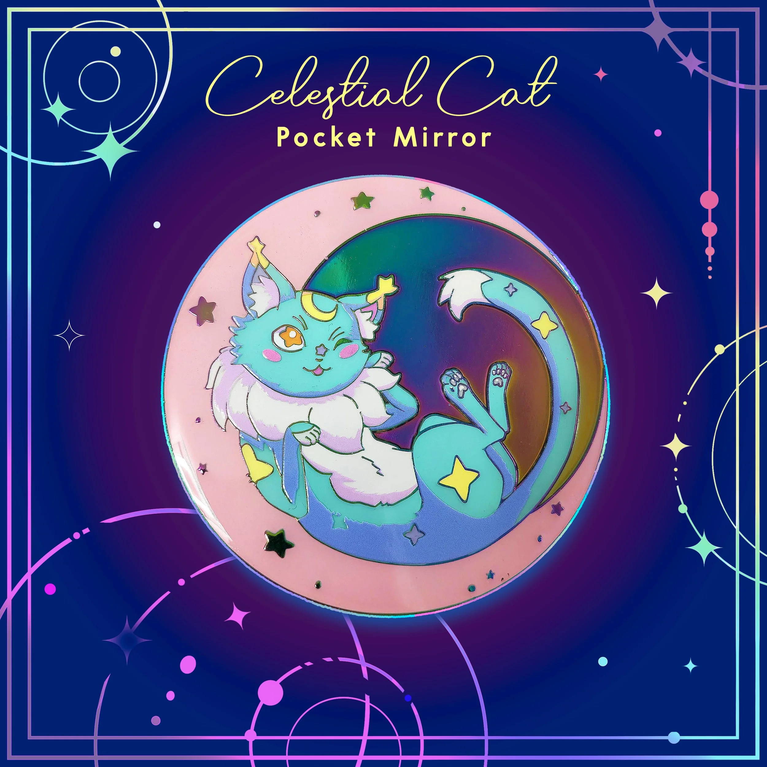 Zodiac Mirror: Celestial Cat