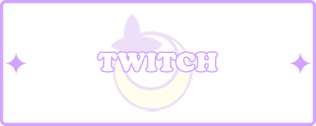 Twitch logo with a purple background and a crescent moon.