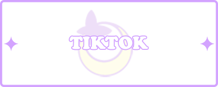 Tiktok logo on a purple background with a yellow crescent moon.