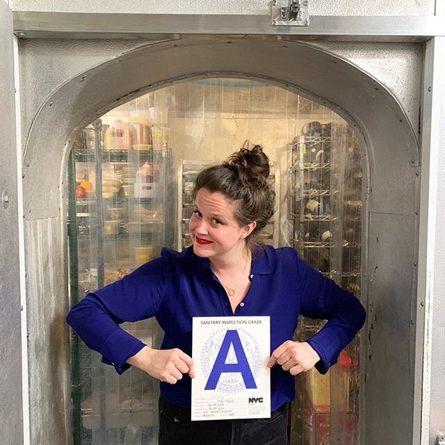 It&rsquo;s an A!

What a day. Friday night at 7:30, of course the Health Department shows up! We were lucky to have a really nice inspector who seemed to enjoy her work and was fun to walk and talk with. Great surprise. .
So grateful for the hard wor