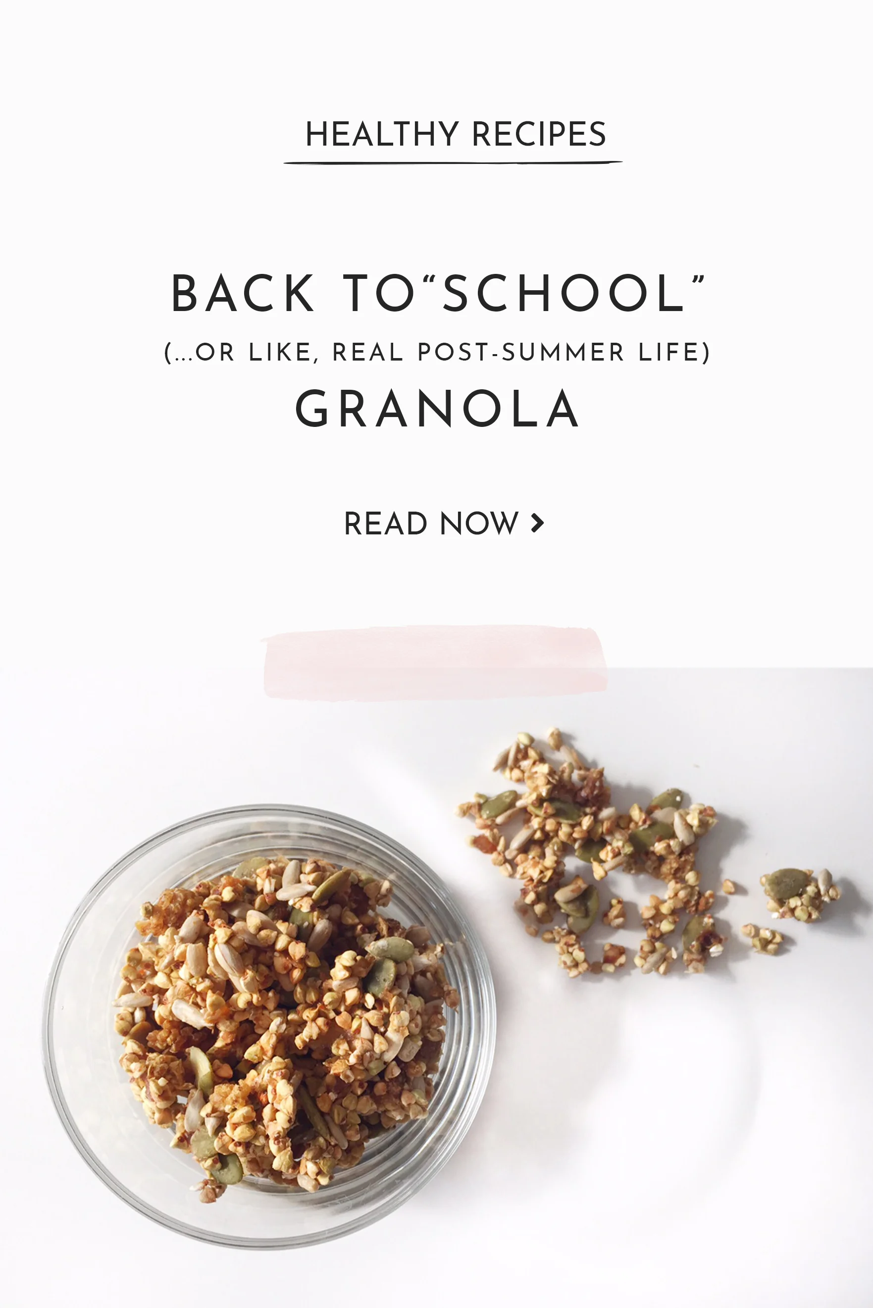 Back to school (or back to post-summer real life) granola recipe