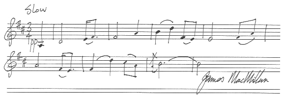 THE TRYST manuscript © Boosey and Hawkes Music Publishers