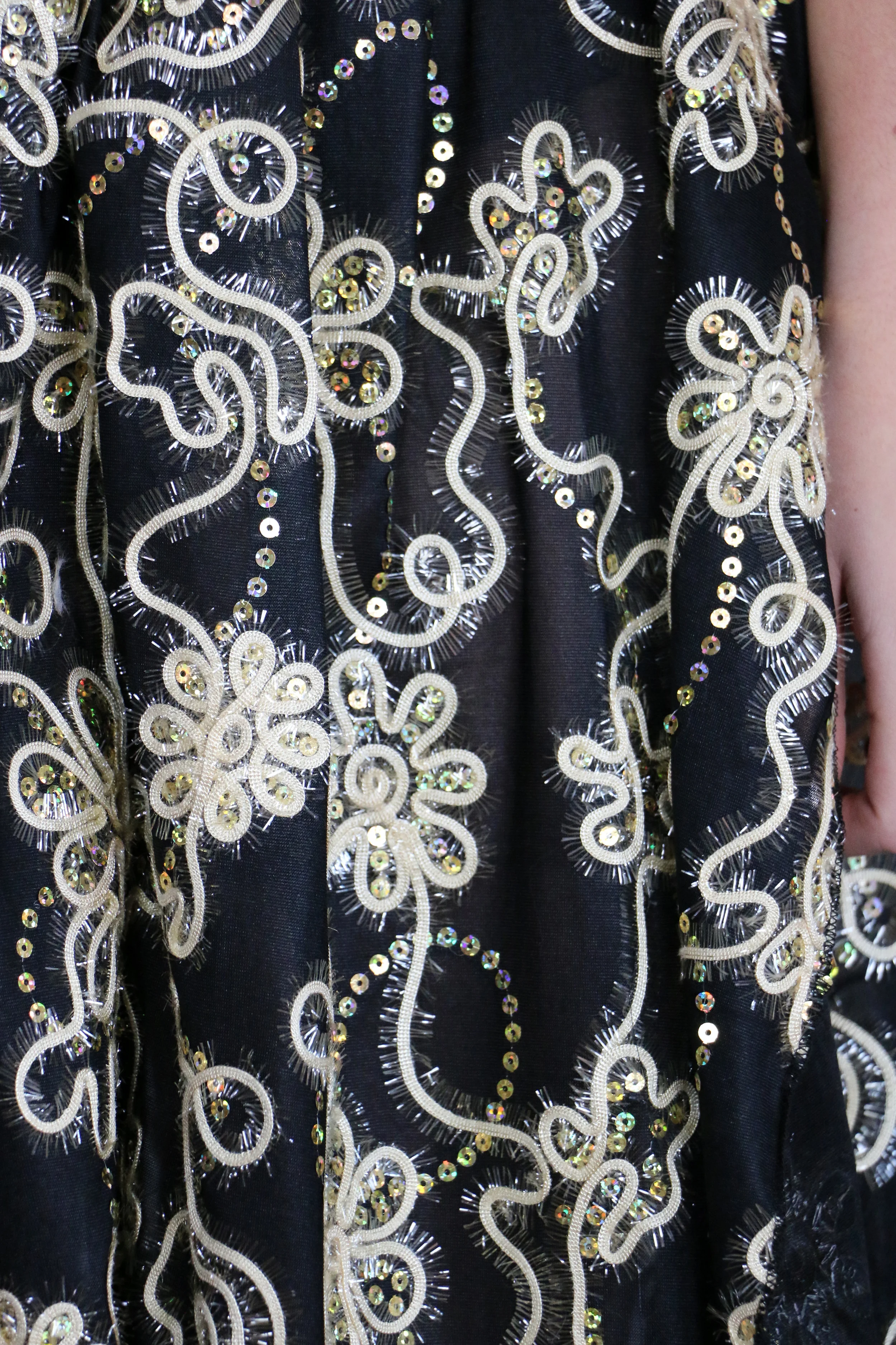 Gold and Black Embroidered Caftan
