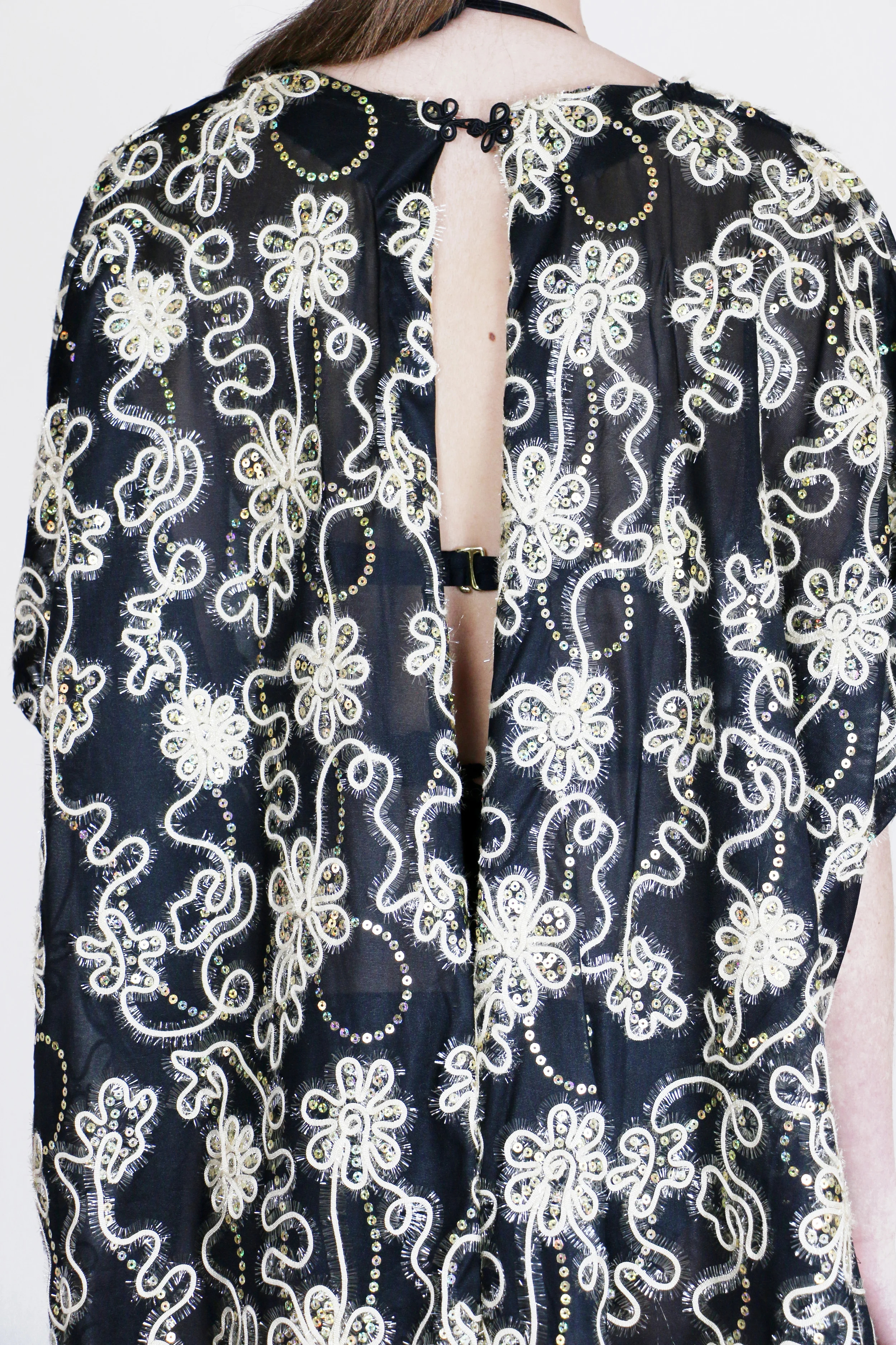 Gold and Black Embroidered Caftan