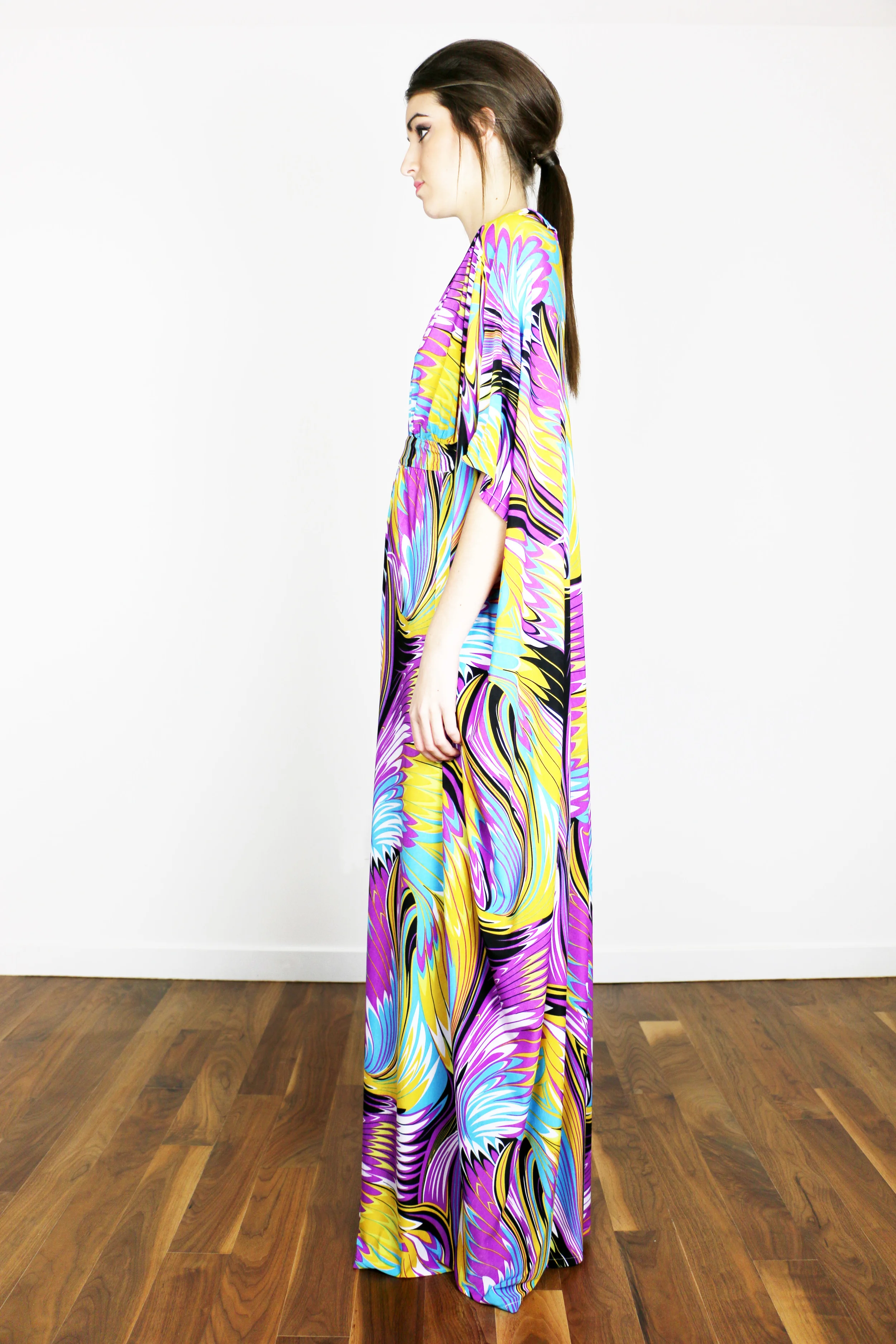 Multi Colored Abstract Caftan
