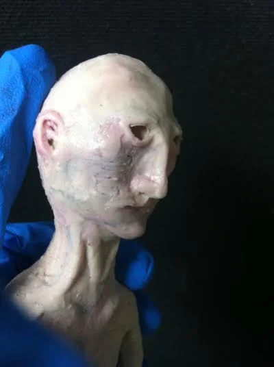 finished and painted puppet using silicone 10 and psycho paint