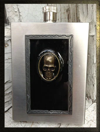 Flask with Skull Hardware