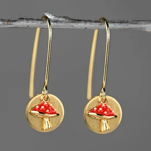 Tiny Enchanted Magical Mushroom Earrings — KBD Studio